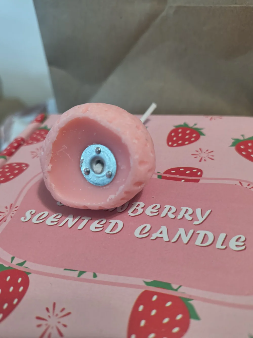 9 Pack Pink Strawberry Scented Candle